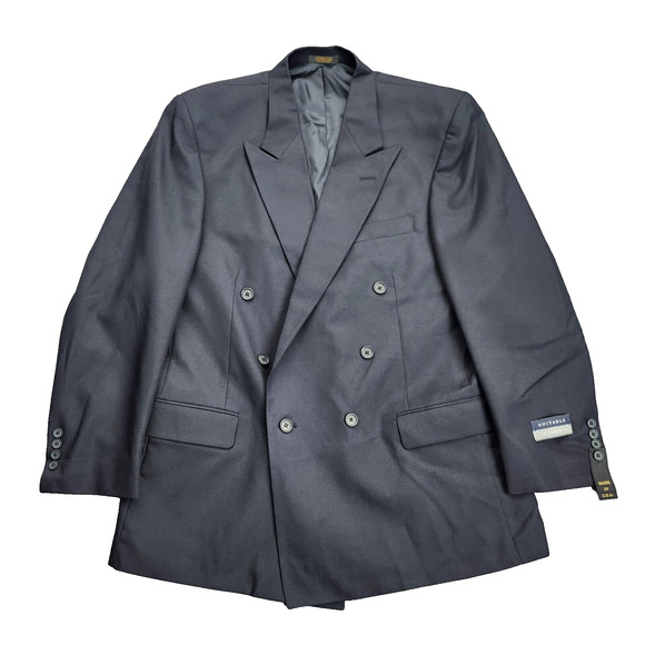 NWT Hardwick Clothes Men's Suit Jacket Black 42 Reg Peak Lapel